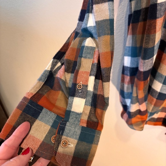 NWT Rowm Nomad Collection Long Sleeve Portuguese Flannel Plaid Shirt, size 3XB - Picture 6 of 13